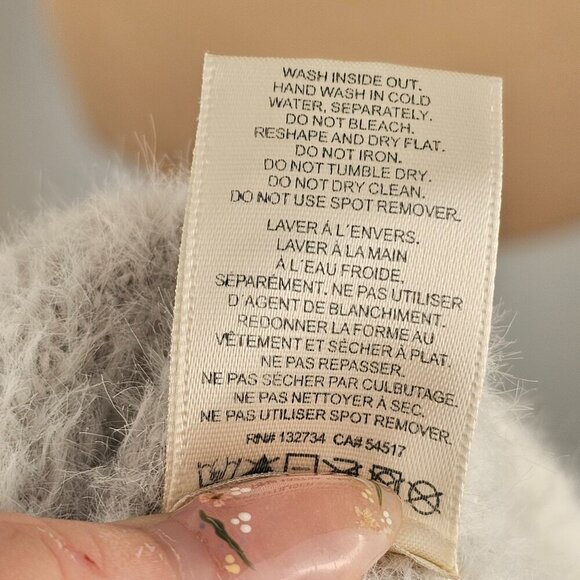 Bella Dahl Light White and Grey Leopard Print Sweater Sz S - Picture 10 of 11